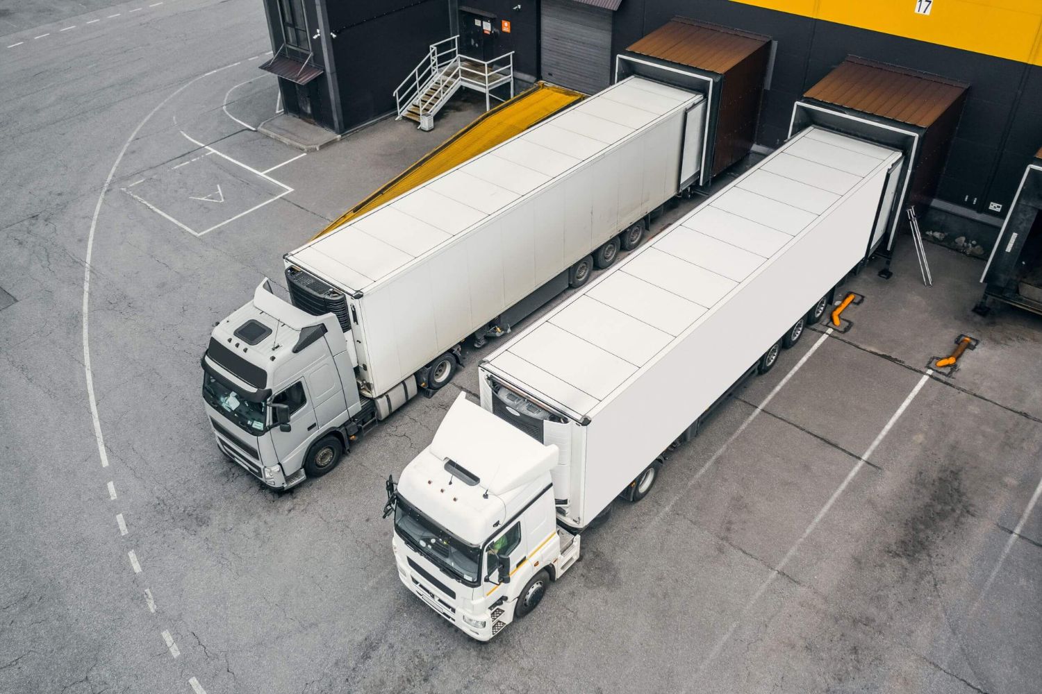 trucks in the distribution hub l42l56a